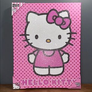 Hello Kitty by Sanrio wall art glittery decorate your room 16” X 20” X 1.5” NEW